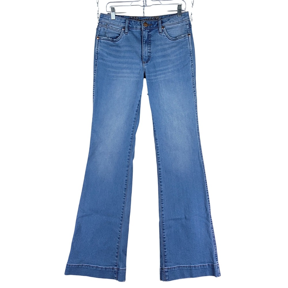 Wrangler Retro Trouser Boot Jeans Womens 30x36 Blue Flare Cowboy Western Stretch